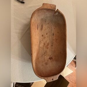 Rustic Wooden Dough Bowl